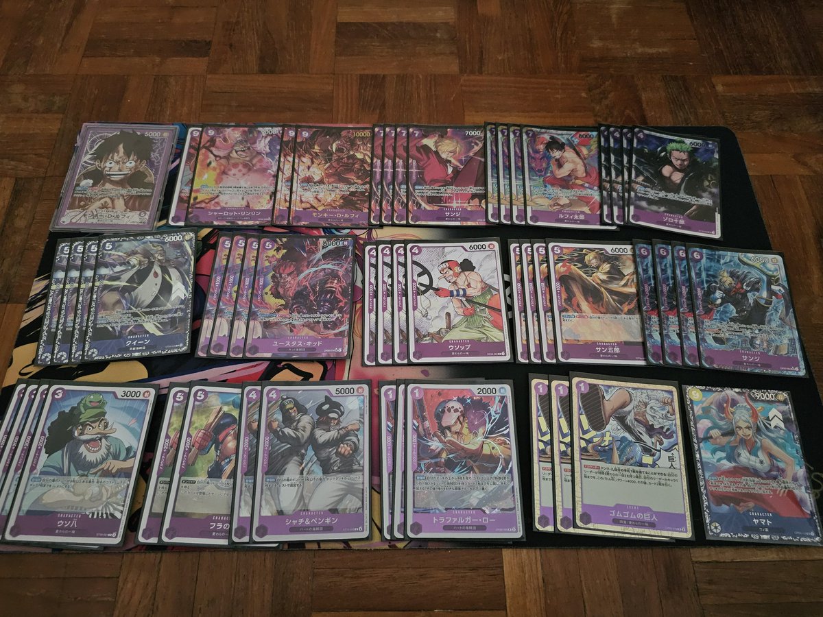 JRW Hobby FS 26/9
Deck: P Luffy
Shanks pie 3rd place

R1: UY Ace✅️
R2: BY Luffy✅️
R3: Lucci✅️
R4: Mirror✅️🤝 <a href="/qqqpp777/">RvN</a>
R5: Teach❌️

Still not convinced bon clay sec is needed, sanji btr than 7kidd for sure