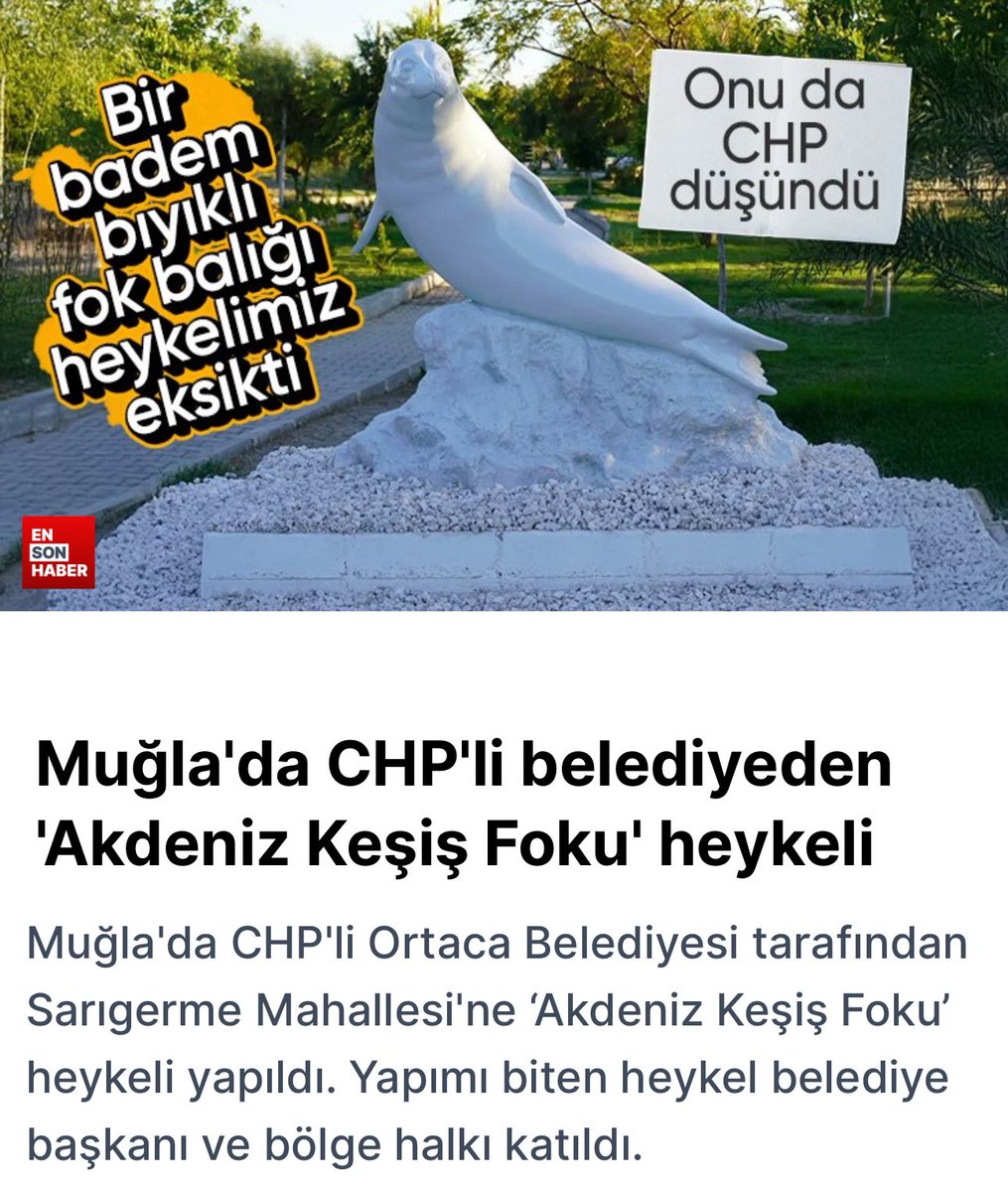 Bu heykel işinden CHP ne zaman vaz geçecek milletin parasını Çar çür etmeye devam