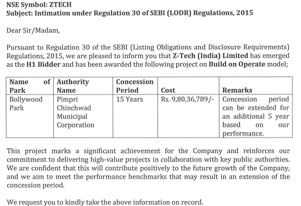 rohits_bn's tweet image. Z-Tech

Company has received a work order for Bollywood Part

Order Value - 9.8 Crore

#ztech #StockMarket