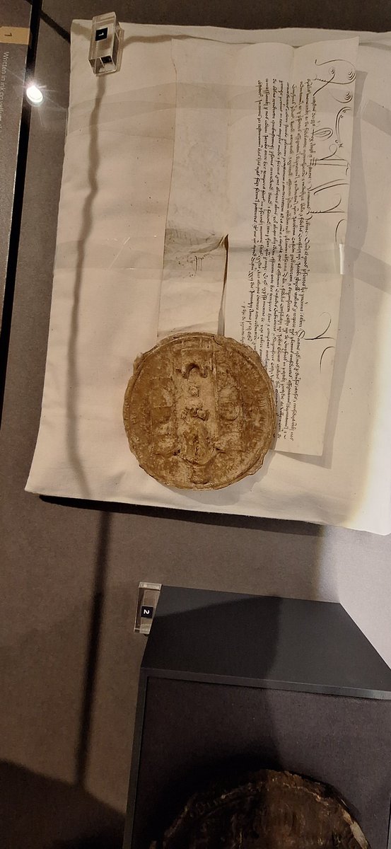 The Yorkshire Museum 
 is displaying the January 22, 1485 letters patent with Great Seal of Richard III- which the Society bought at an auction in America last November. It is one of the few surviving great seals
