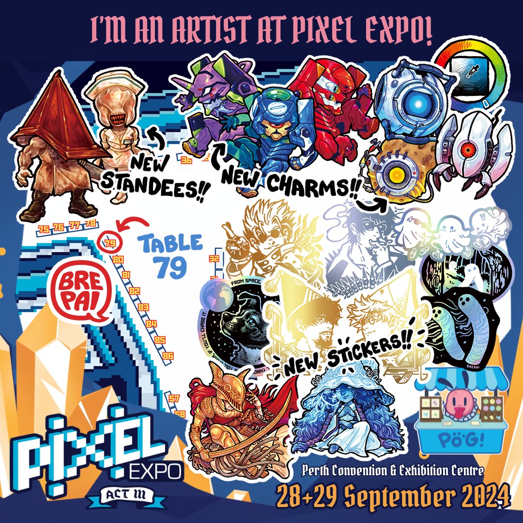 BRE 💬 (@brepai_) on Twitter photo I'm tabling at the <a href="/MyPixelExpo/">Pixel Expo</a> artist alley this weekend with <a href="/birdblitz_/">birdblitz // 10/10 slots full</a> !!
Swing by and say hi, looking forward to seeing you there ❤️ I'm tabling at the <a href="/MyPixelExpo/">Pixel Expo</a> artist alley this weekend with <a href="/birdblitz_/">birdblitz // 10/10 slots full</a> !!
Swing by and say hi, looking forward to seeing you there ❤️