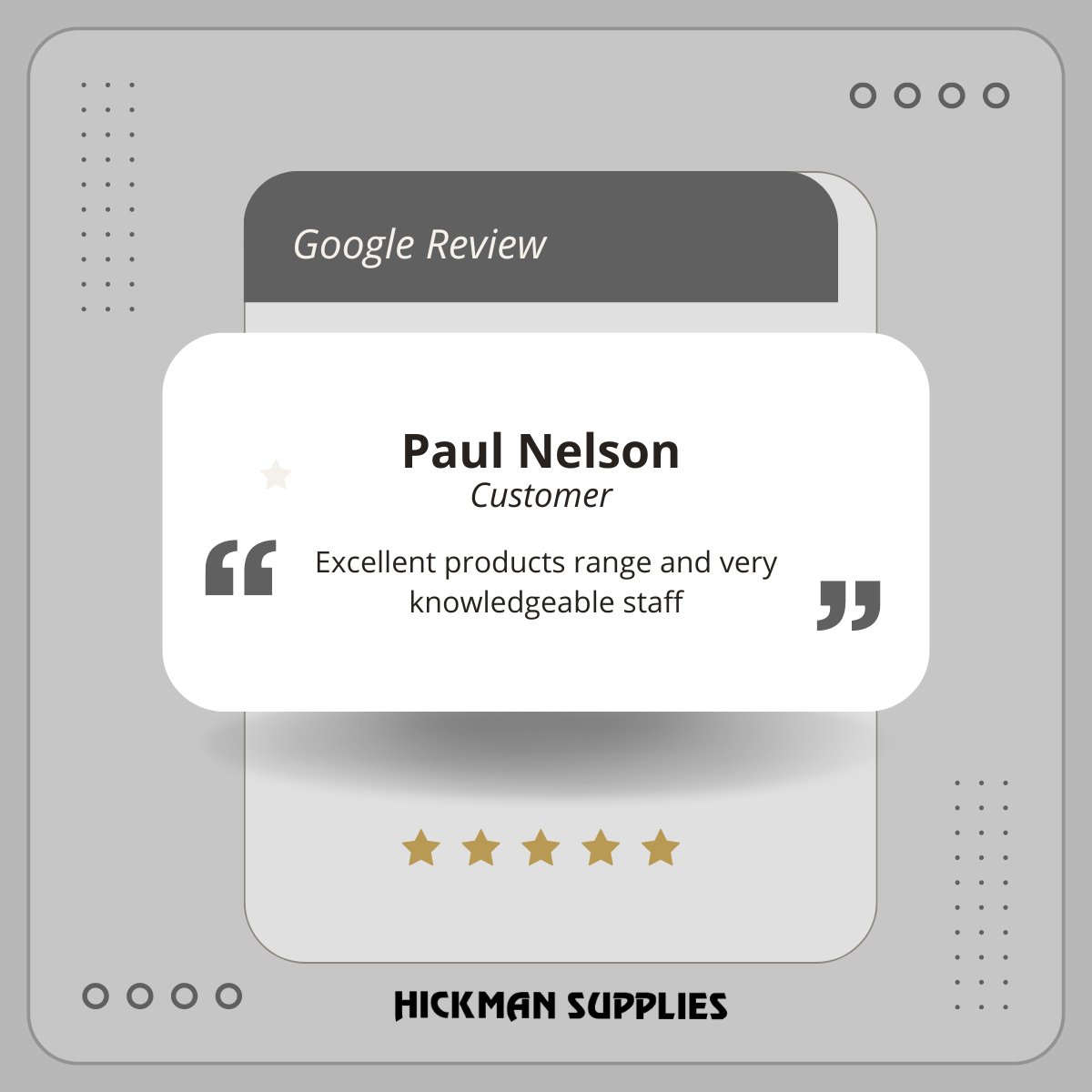 hickmansupplies's tweet image. Our team at Hickman Supplies strive to deliver the very best service for our customers and its always great to receive this type of feedback.⭐⭐⭐⭐⭐

#customerreview #feedback #hickmansupplies #bathroomshowroom #plumbingandheating #plumbingtradecounter