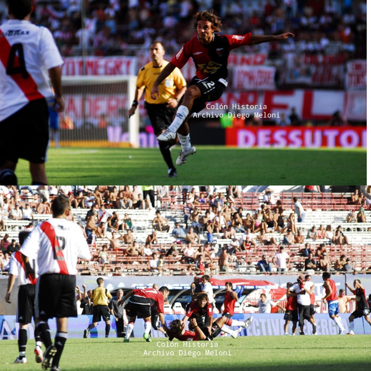Diego Meloni (@melonidiego) on Twitter photo 08/02/09, 1º Fecha del Torneo Clausura. <a href="/RiverPlate/">River Plate</a> 2 (Cabral y Falcao) vs <a href="/ColonOficial/">Club Atlético Colón ⭐</a> 2 (Capurro y Prediguer). Arriba, el momento en que Alejando Capurro saca el zurdazo para el descuento. Abajo, el “Perro” ya convirtió el empate y se desata la locura en el banco rojinegro. 08/02/09, 1º Fecha del Torneo Clausura. <a href="/RiverPlate/">River Plate</a> 2 (Cabral y Falcao) vs <a href="/ColonOficial/">Club Atlético Colón ⭐</a> 2 (Capurro y Prediguer). Arriba, el momento en que Alejando Capurro saca el zurdazo para el descuento. Abajo, el “Perro” ya convirtió el empate y se desata la locura en el banco rojinegro.