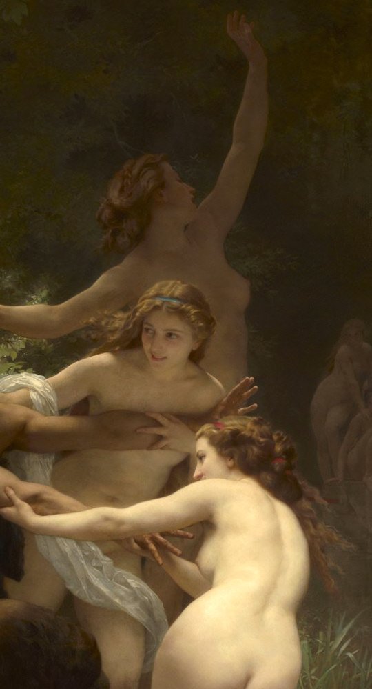 Nymphs and Satyr, 1873, William-Adolphe Bouguereau   (French, 1825-1905)