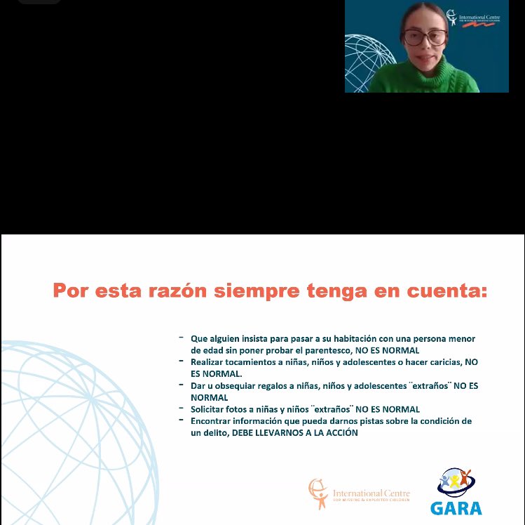 garapesnna10's tweet photo. En el marco del Día Internacional Contra la Explotación Sexual y la Trata de Personas,  GARA llevó a cabo el panel👇
“El sector turístico como un actor clave en la prevención de la explotación sexual como un fin de trata de personas; y los riesgos asociados a estos delitos." https://t.co/0bonmlP7aY