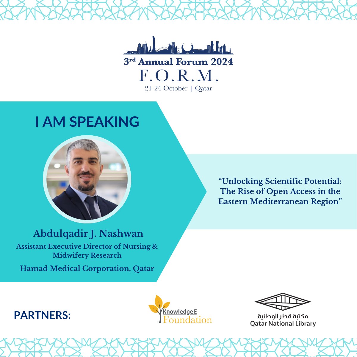 A_Nashwan's tweet photo. @KnEGlobal @QNLib @HMC_Qatar
#Form4Open #KnEFoundation #Community4Open #TransformativeAgreements #OpenAccess #OpenResearch https://t.co/vZn7e2VFKF