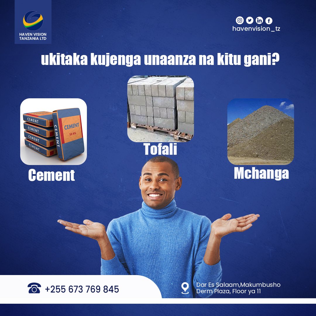 havenvision_tz's tweet photo. Ukitaka kujenga unaanza na kitu gani?  Tupe majibu yako hapa.....⬇️⬇️

#ujenzi
#realestate #daressalaam https://t.co/5hU2gmA1ug
