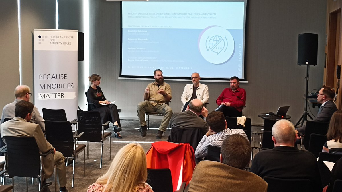 DailiesMidas's tweet photo. 🗣️ This week, András Chirmiciu and @rklonowski had the opportunity to represent MIDAS at a workshop organised by the @ECMIFlensburg in Riga.

📰 They spoke on the topic of kin-states and #minority language media, sharing their insights and experiences as journalists. https://t.co/uhWYuXysXl