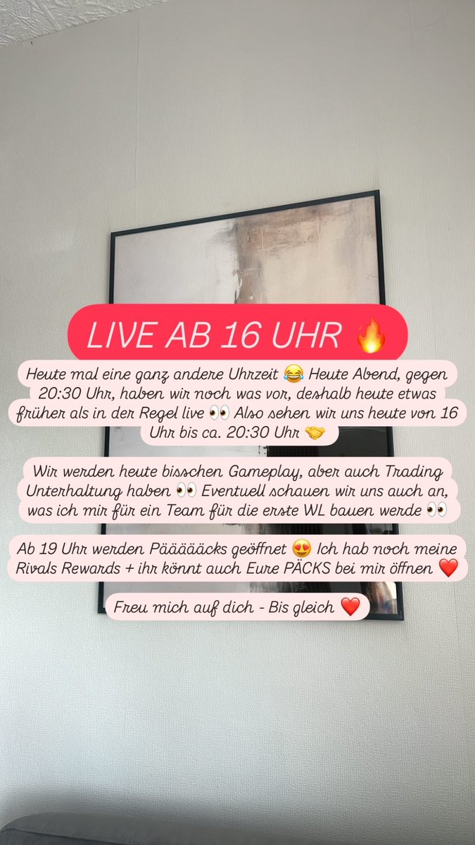 KZaaem's tweet photo. LIVE AB 16 UHR 🔥Achtet auf die Uhrzeit! 👀 https://t.co/dqM3HolZgA