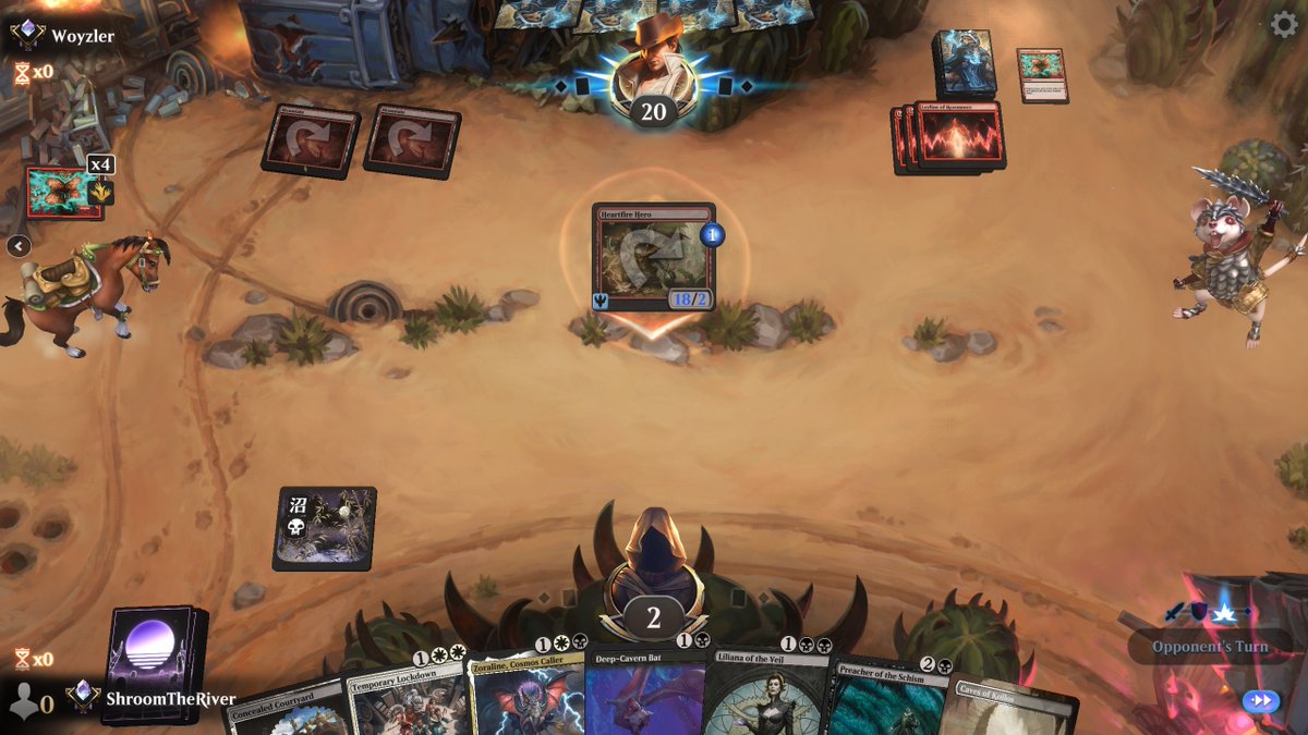 ShroomTheRiver's tweet photo. @MTG_Arena Can we do something about this red deck running Leylines, and fast? Lost 4 games in the last 30 minutes having played a single land. It's not fun or fair and everyone is abusing it... https://t.co/zNoMHuygZI