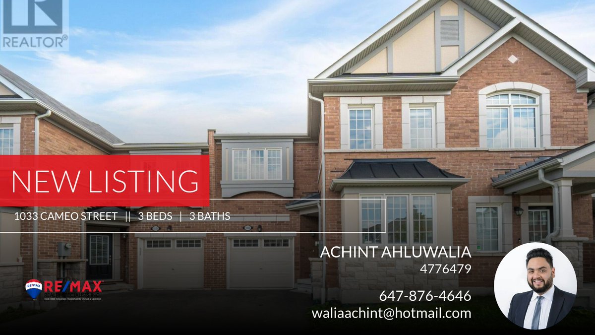 AchintW's tweet photo. 📍 New Listing 📍 Take a look at this fantastic new property that just hit the market located at 1033 Cameo Street in Pickering. Reach out here or at 647-876-4646 for more information

Achint Ahluwalia
Broker
647-876-4646 https://t.co/7I1RrXK5aq https://t.co/1UMcgqy3RH