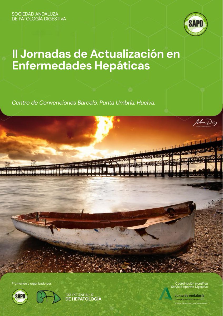 🗓 ¡Aún estás a tiempo! En unos días se celebra las II Jornadas de Actualización en Enfermedades Hepáticas en Punta Umbría. ¡Consulta el programa completo y únete a esta oportunidad de formación!

Inscripción 📝: sapd.es/cursos/Punto-U…