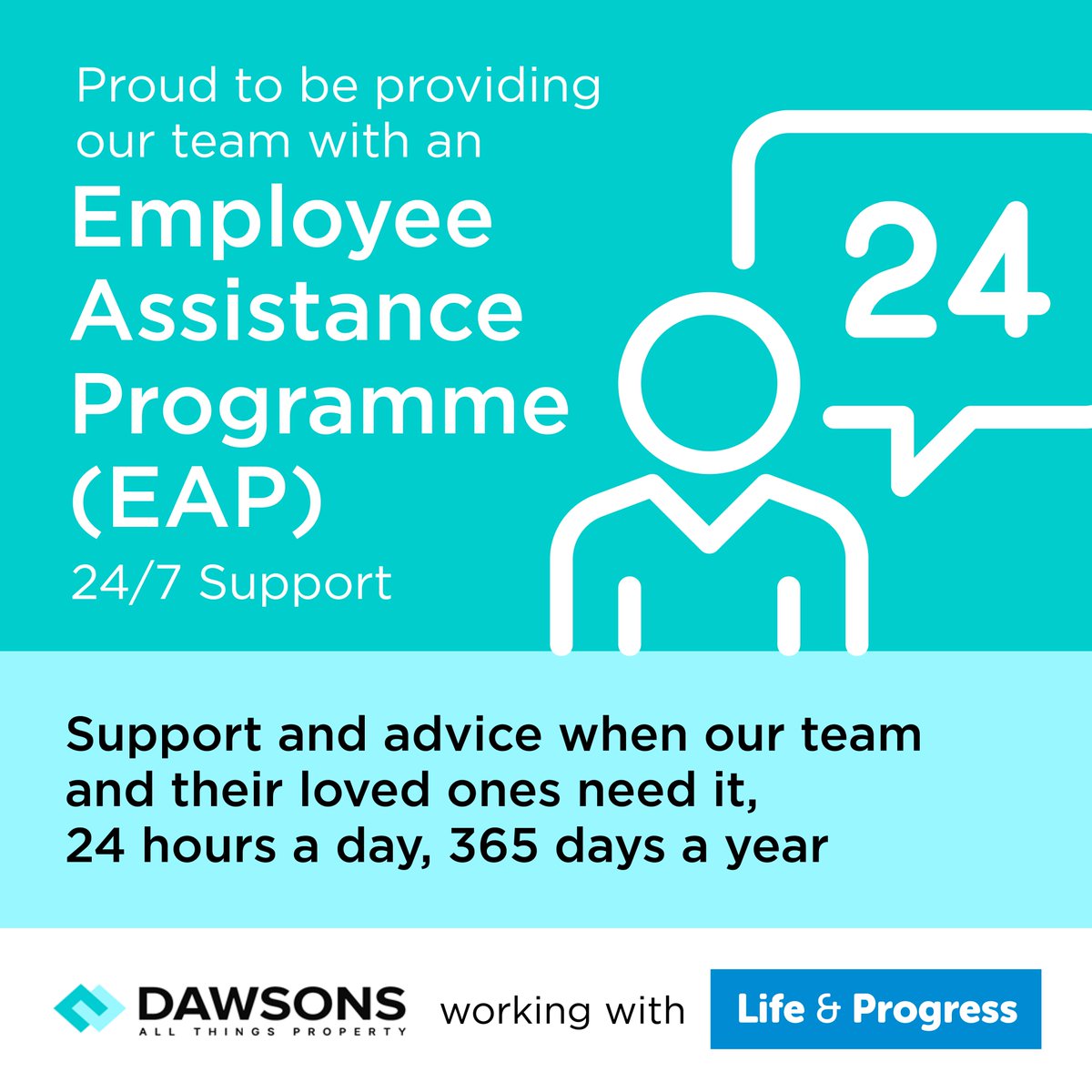 DawsonsProperty's tweet image. We are proud to renew our services with #LifeAndProgress, ensuring our teams wellbeing is at the forefront of our minds 💙🩵

#TeamDawsons #TeamSupport