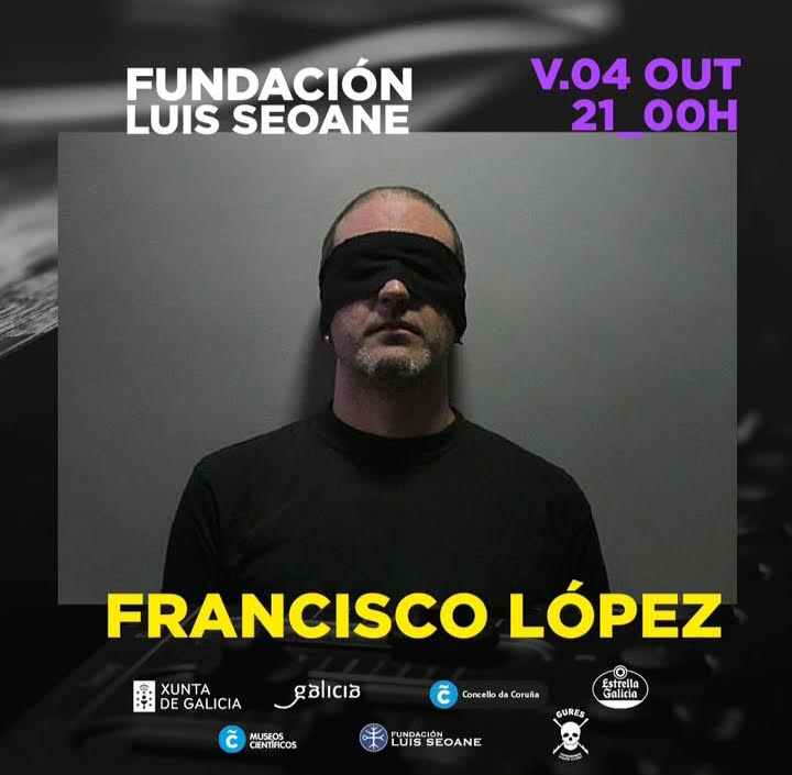 Amigos! el 4 de Octubre en #MODULARTEC, en la FUNDACIÓN SEOANE de A CORUÑA estarán L.A.R. Quicios (parte importante de IN-SONORA, gran artista) + Francisco López, ¿que más se puede pedir? Estar cerquita para asistir a esa gran sesión doble dedicada a la escucha > <a href="/FundLuisSeoane/">Fundación Luis Seoane</a>