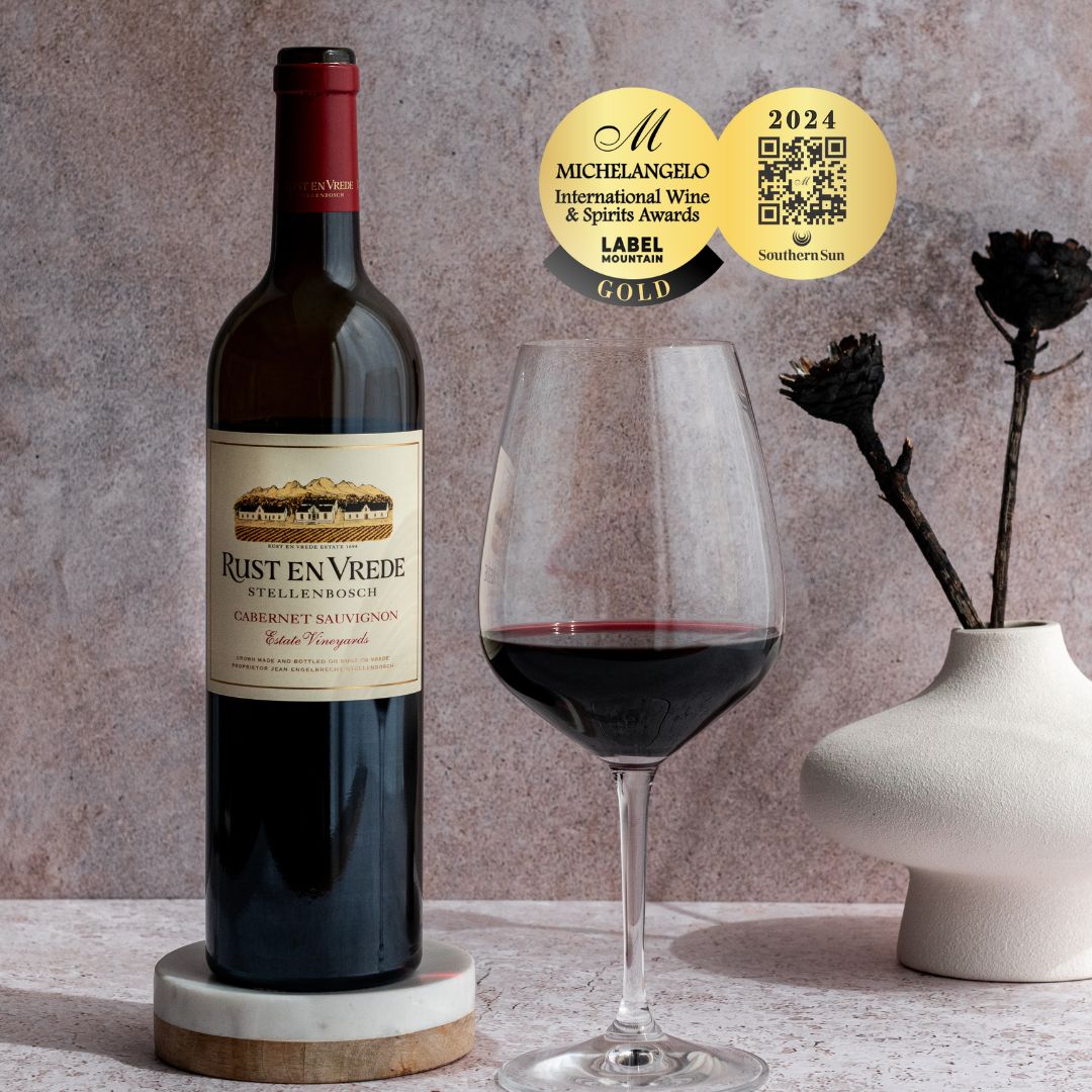We are pleased to announce the results of the Michelangelo International Wine &amp; Spirit Awards 2024. Rust en Vrede Potstill Brandy received Double Gold and the Rust en Vrede Estate Cabernet Sauvignon 2022 received Gold! Shop online thestellenboschcollection.com or at our Tasting Room.
