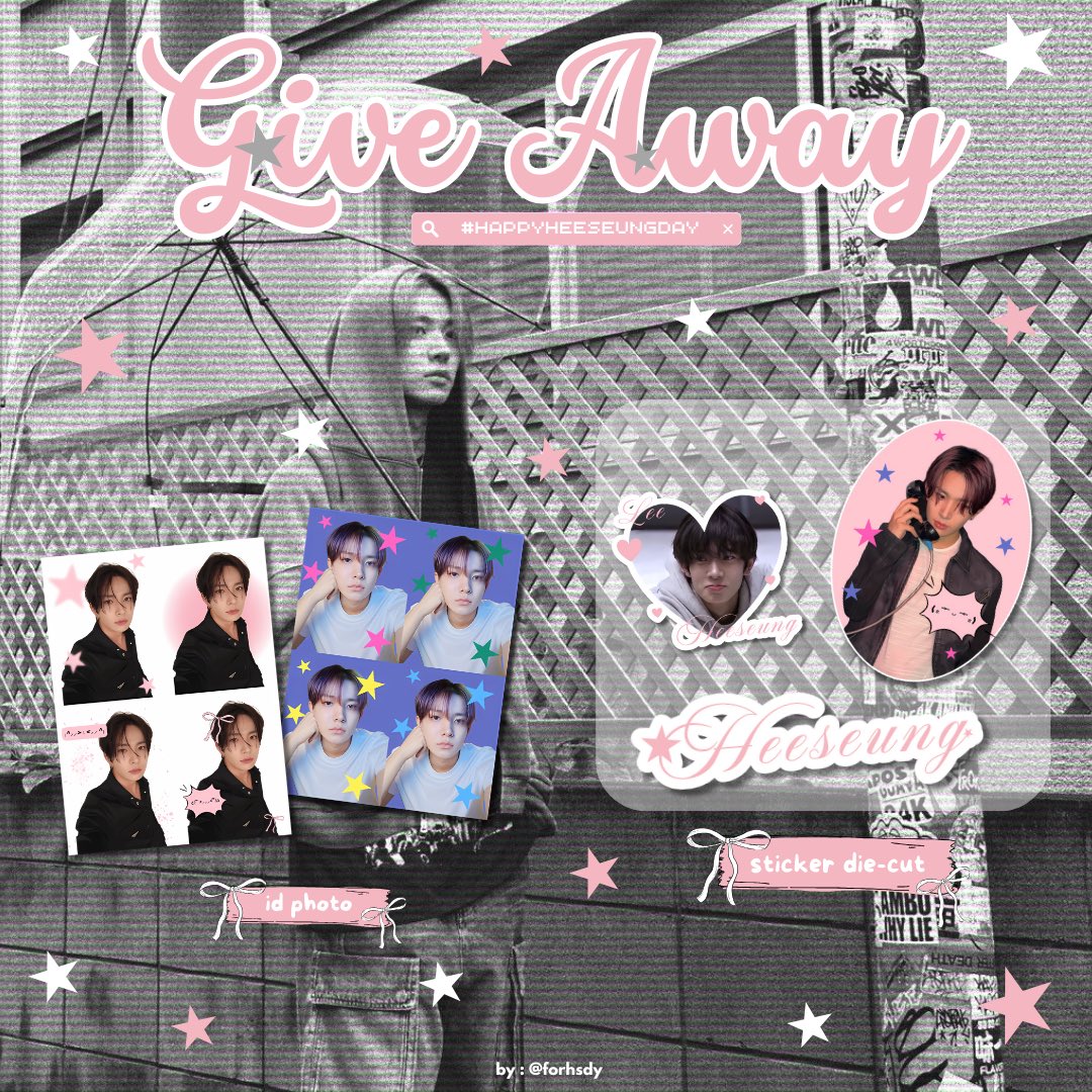 𝑯𝒆𝒆-𝒑𝒑𝒚 &amp; 𝑺𝒘𝒆𝒆𝒕 𝑶𝒄𝒕𝒐𝒃𝒆𝒓 🎀🦌⠀

giveaway special heeseung's day

♡ 𝟮 𝗯𝗱𝗮𝘆 𝗸𝗶𝘁 𝘀𝗲𝘁 (𝟭 𝗶𝗱 𝗽𝗵𝗼𝘁𝗼 𝗮𝗻𝗱 𝟯 𝗱𝗶𝗲 𝗰𝘂𝘁 𝘀𝘁𝗶𝗰𝗸𝗲𝗿𝘀)
♡ 𝟯 𝘀𝘁𝗶𝗰𝗸𝗲𝗿 𝘀𝗲𝘁 (𝟯 𝗽𝗰𝘀 𝗱𝗶𝗲 𝗰𝘂𝘁 𝘀𝘁𝗶𝗰𝗸𝗲𝗿𝘀)

please read the rules below ↓
