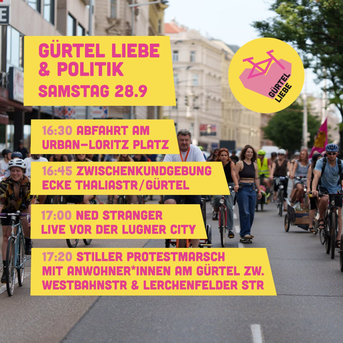 Bis Samstag! 
gürtelliebe.at