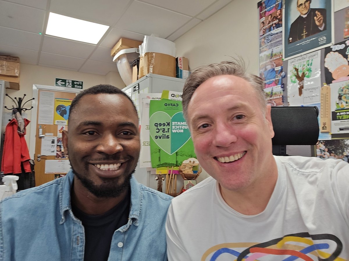 Simon_Giarchi's tweet photo. Great to be in the office with @Iykeshasha planning our @CAFOD #FastDay &amp; our #SocialMedia 

Together we are building up God's kingdom &amp; growing in solidarity for our sisters &amp; brothers around the world 🌍🙏🏼 https://t.co/Fw6xzsogLr