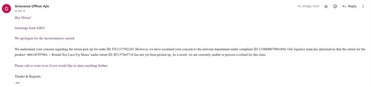 bansal15's tweet photo. @ajiocares @ajiolife @shadowfax_in are scamming customers. I returned a product, provided proof of pickup via video, but they claim they never received it and refuse to refund. Full story in comments. @RILretail @delhivery @bluedart #ajio #shadowfax #ajioscam #shadowfaxfraud https://t.co/oXjnkirIwo