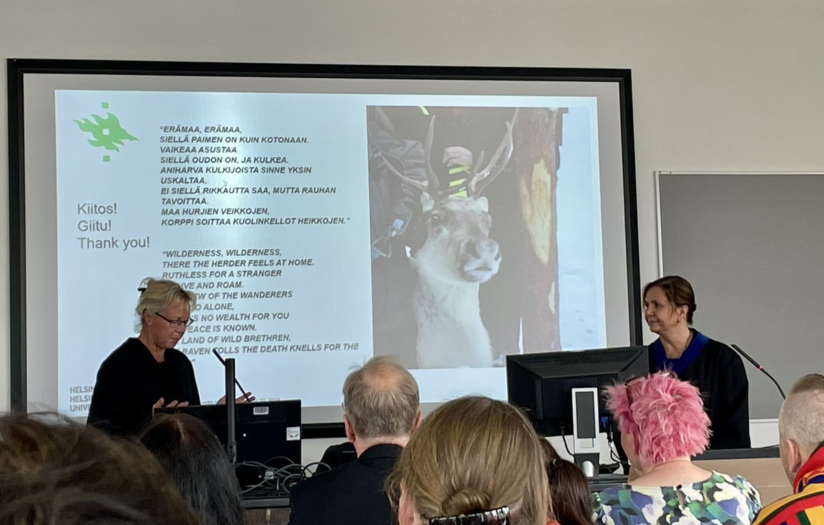 Paula M Kinnunen (she/her) (@kinnunen_pm) on Twitter photo Reindeer express castration pain, NSAID seems to help to some extent, better medication methods approved for production animals needed. <a href="/HannaKNurmi/">Hanna Nurmi</a> defends her thesis, opposed by Prof Lotta Berg in front of large audience. Supervisor <a href="/LauraTHanninen/">Laura Hänninen</a> <a href="/helsinkiuni/">University of Helsinki</a> #AnimalWelfare Reindeer express castration pain, NSAID seems to help to some extent, better medication methods approved for production animals needed. <a href="/HannaKNurmi/">Hanna Nurmi</a> defends her thesis, opposed by Prof Lotta Berg in front of large audience. Supervisor <a href="/LauraTHanninen/">Laura Hänninen</a> <a href="/helsinkiuni/">University of Helsinki</a> #AnimalWelfare