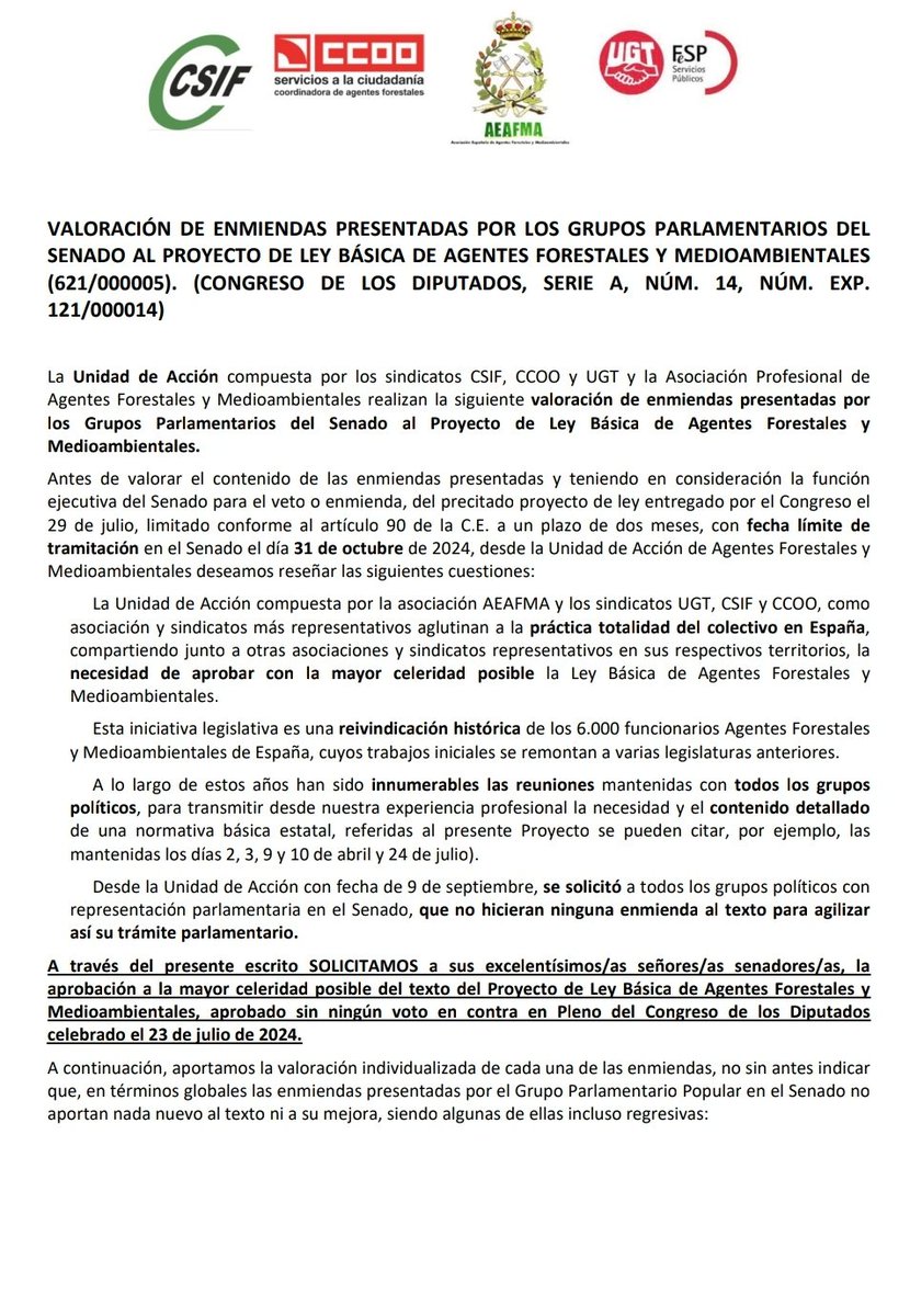 Asociación🇪🇦Agentes Medioambientales (@aeafma) on Twitter photo Representantes de #AAMM agradecen el gesto de @eajpnvsenatua retirando sus enmiendas a la #LeyBásicaAAMM, esperamos recapaciten y hagan lo mismo <a href="/bngcongreso/">BNG Congreso - Senado</a> y <a href="/PPSenado/">PP Senado</a>; no limiten la protección del medioambiente,colaboren con ella y sus agentes.
<a href="/PP_JavierArenas/">JAVIER ARENAS</a>
<a href="/JAngelVillalon/">José Ángel Alonso</a> Representantes de #AAMM agradecen el gesto de @eajpnvsenatua retirando sus enmiendas a la #LeyBásicaAAMM, esperamos recapaciten y hagan lo mismo <a href="/bngcongreso/">BNG Congreso - Senado</a> y <a href="/PPSenado/">PP Senado</a>; no limiten la protección del medioambiente,colaboren con ella y sus agentes.
<a href="/PP_JavierArenas/">JAVIER ARENAS</a>
<a href="/JAngelVillalon/">José Ángel Alonso</a>