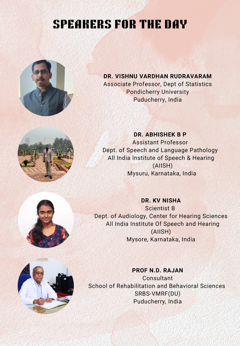 vmrf_srbs's tweet image. Join us at the School of Rehabilitation and Behavioral Sciences, Puducherry, on October 7th, 2024, for an insightful workshop on "Successful Publication in Rehabilitation Sciences: Research and Statistics."
#srbs #VMRF #vmrfdu #RehabilitationSciences #ResearchWorkshop