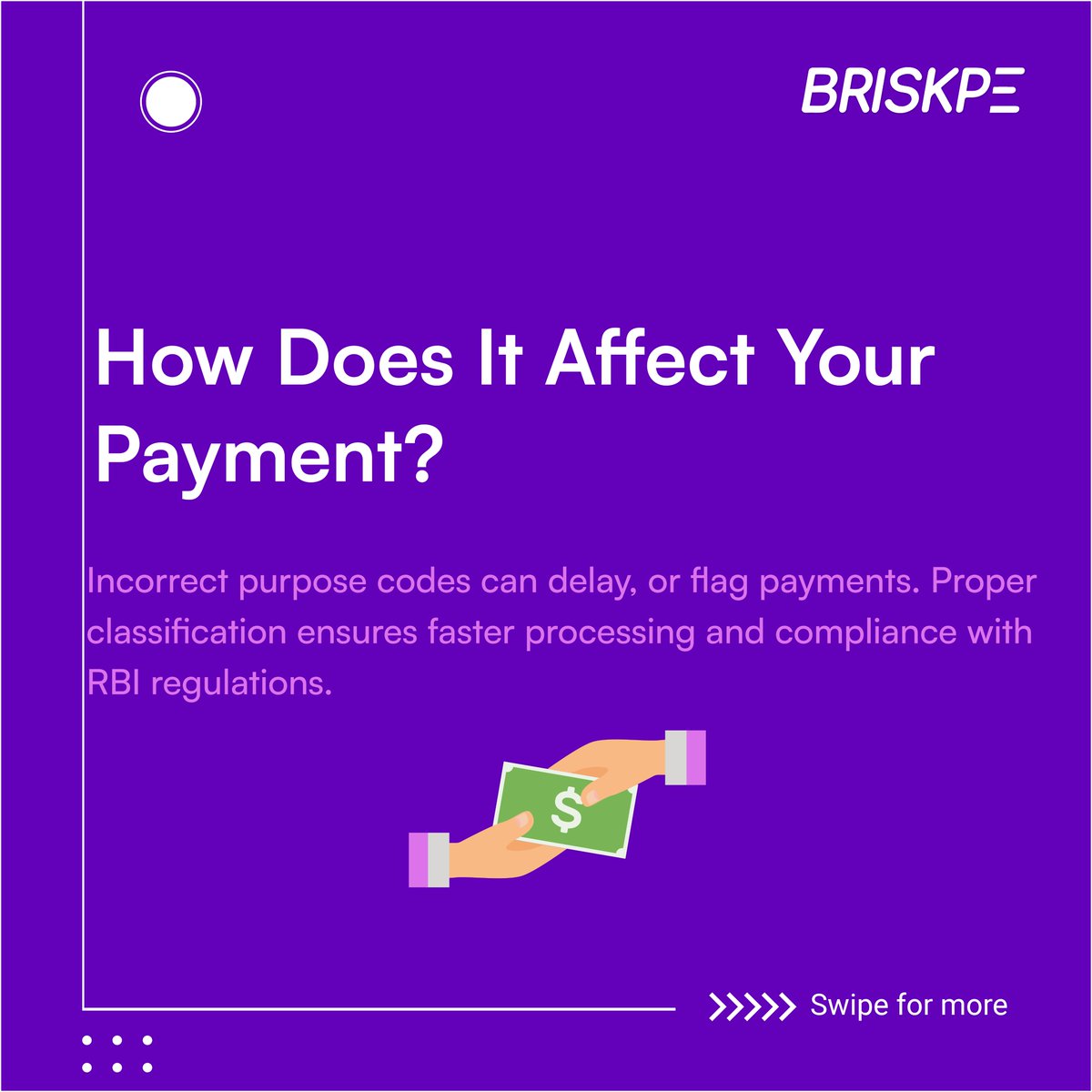 BriskPe's tweet image. Part 2- 
Following the last post about Purpose Codes:  
For more information, visit our website- bit.ly/3XrsPIw 

#purposecode #briskpe #export #exporters #freelancers #globalpayments