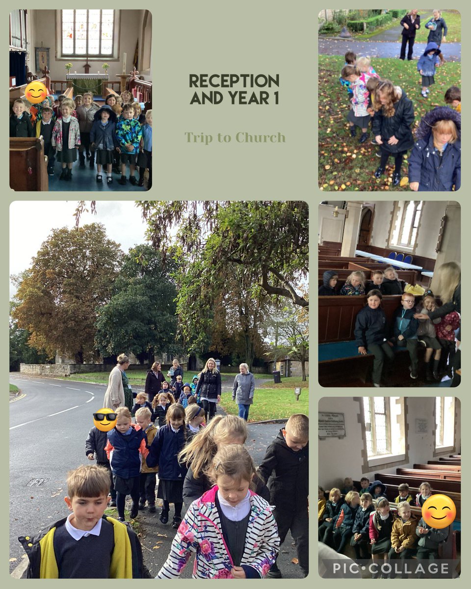 Potter_School's tweet photo. A successful first trip to church for our new Reception children and we stopped to collect some Autumn Conner’s on the way 🍁 https://t.co/dECtMhU85g