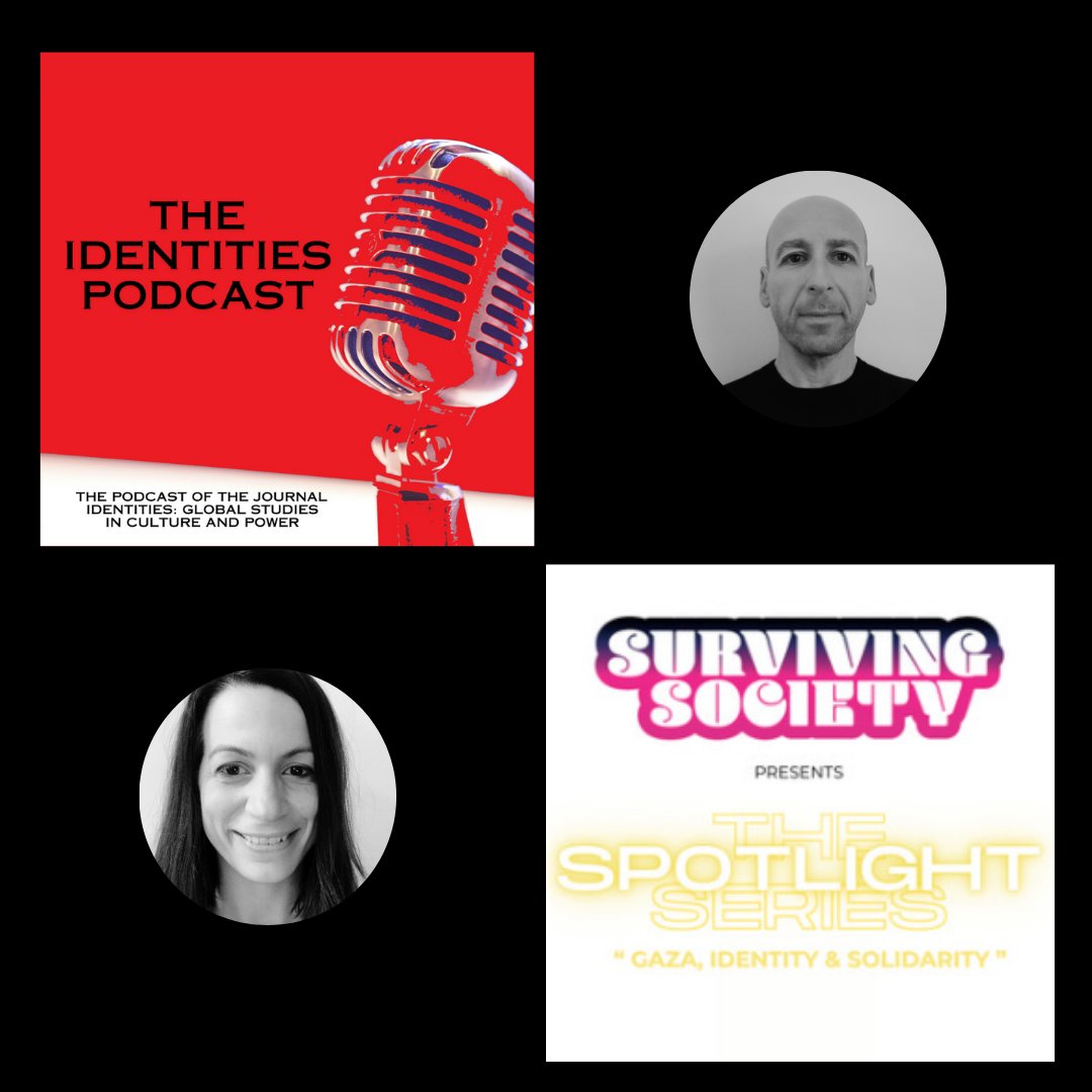 Identities: Global Studies in Culture and Power (@idjnl) on Twitter photo If you haven't listened already, check out the recent episode collaboration between the #Identities Podcast and <a href="/survivesocpod/">@survivingsociety.bsky.social</a> with #Identities Co-Editor <a href="/aaronzwinter/">Aaron Winter</a> & Associate Editor <a href="/AlaSirriyeh/">Ala Sirriyeh 🇵🇸</a> on:
'Gaza, #Identity and Solidarity'
open.spotify.com/episode/602I9c… If you haven't listened already, check out the recent episode collaboration between the #Identities Podcast and <a href="/survivesocpod/">@survivingsociety.bsky.social</a> with #Identities Co-Editor <a href="/aaronzwinter/">Aaron Winter</a> & Associate Editor <a href="/AlaSirriyeh/">Ala Sirriyeh 🇵🇸</a> on:
'Gaza, #Identity and Solidarity'
open.spotify.com/episode/602I9c…