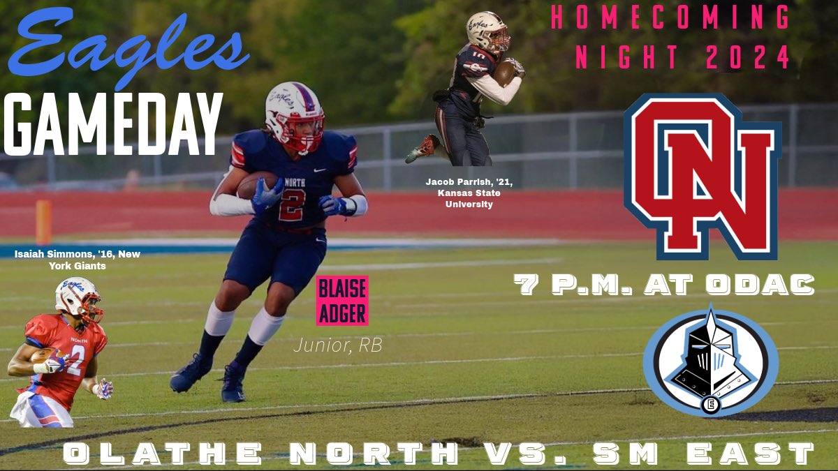 Gameday. Homecoming. Be there!

7. p.m. at ODAC vs. SM East.