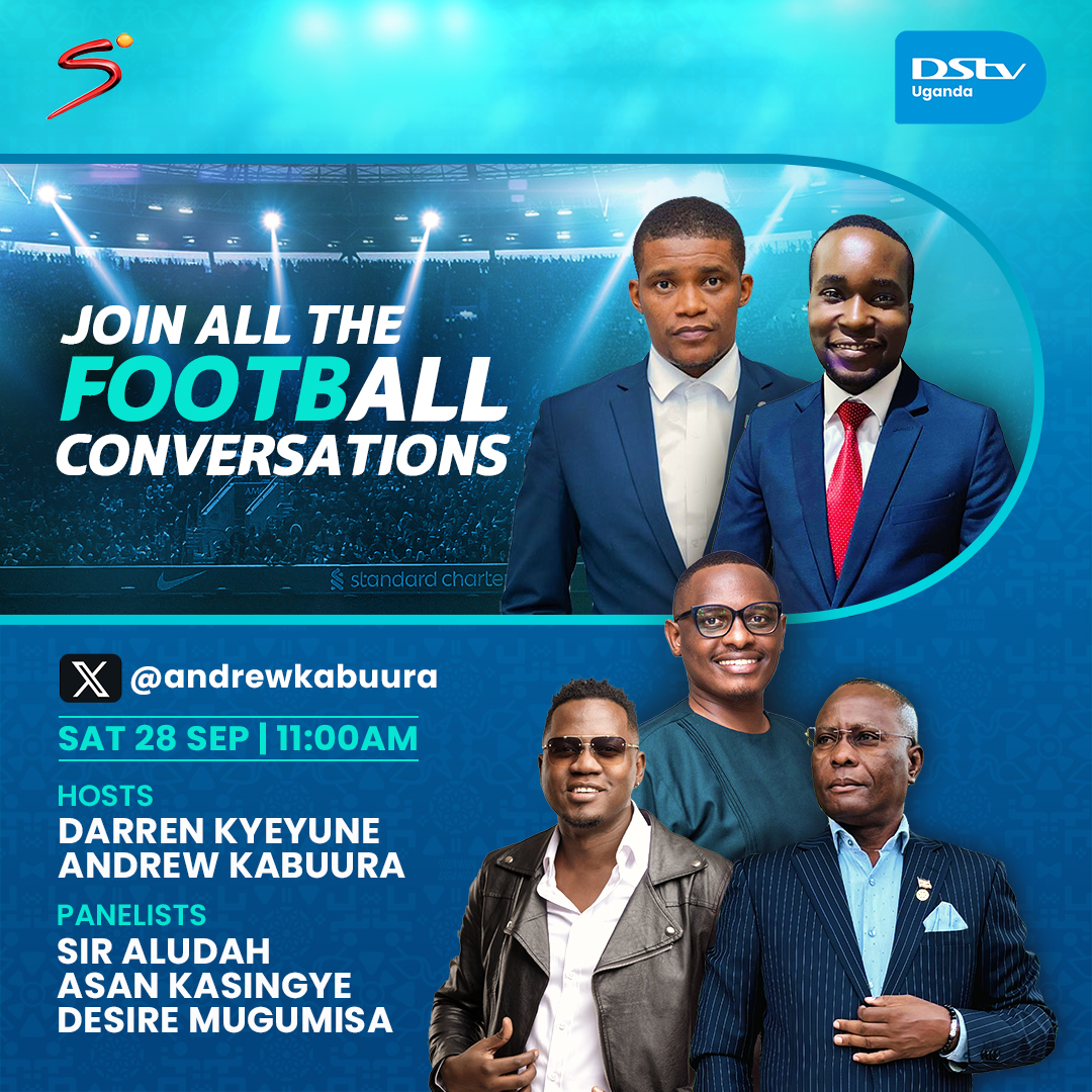 DStv Uganda (@dstvuganda) on Twitter photo From what you've seen so far, what is more likely, Arsenal to win the trophy or Man U to get a top 4 finish? ๐ค
Set your reminder: x.com/i/spaces/1BdGYโฆ, and join us to TALK FOOTBALL! ๐คฉ๐๏ธ
#FootbALLOnDStv <a href="/DjAludah/">Sir. Aludah ๐</a> From what you've seen so far, what is more likely, Arsenal to win the trophy or Man U to get a top 4 finish? ๐ค
Set your reminder: x.com/i/spaces/1BdGYโฆ, and join us to TALK FOOTBALL! ๐คฉ๐๏ธ
#FootbALLOnDStv <a href="/DjAludah/">Sir. Aludah ๐</a>