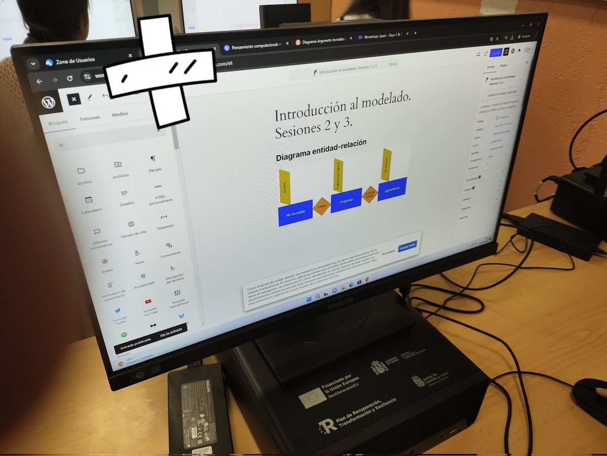 tecuribarri's tweet image. Hoy en Programación informática 4⁰ @IESMUribarri comenzamos con los diagramas &quot;Entidad-Relación&quot;.
Por supuesto, con los materiales de  @diagram_guru #pensamientocomputacional #computationalthinking #modelingatschool