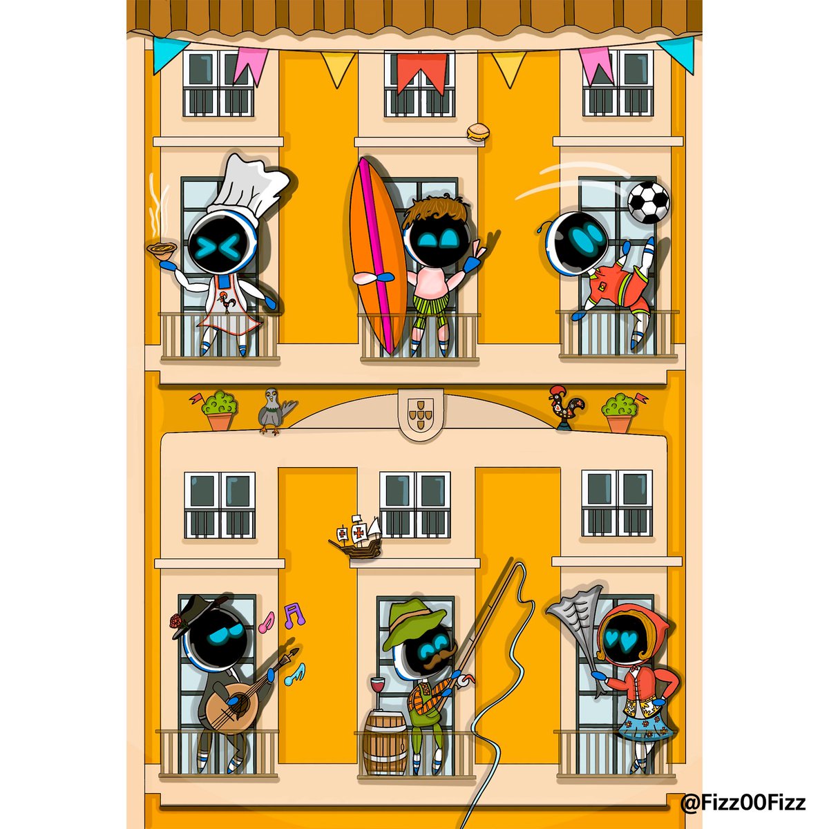 PlayStationPT's tweet image. As vossas participações no concurso de Fan Arts de ASTRO BOT foram INCRÍVEIS😍Estas são as melhores obras que nos chegaram para dar as boas-vindas ao Astro🤖Obrigado a todos pela vossa paixão e dedicação!

ARTISTAS: @MiltonAguiarArt, @half_works, @Fizz00Fizz e eman.cid…