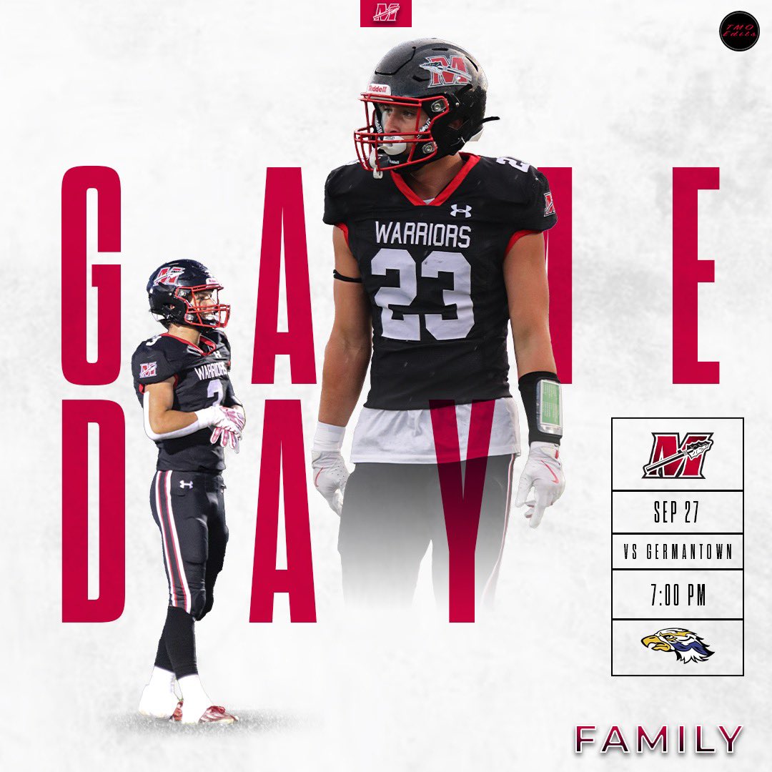 GAMEDAY!!! Warriors travel to Germantown tonight for a crossover conference matchup!! 7pm kick on the road. Come on out Warrior Nation and bring NOISE!!! #STP #FamilyWarriors