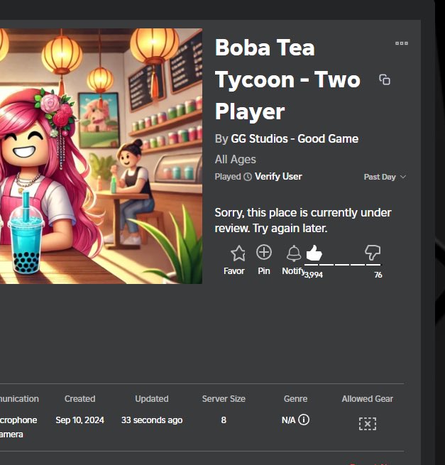 KxttyRei's tweet photo. Disappointed that @lmjsIazy filed a false DMCA against our Roblox game, Two Player Boba Cafe Tycoon. All assets are original. Targeting competitors like this is unethical and disrespectful to developers. Roblox moderation must prevent such abuse. #Roblox #GameDev #DMCAAbuse https://t.co/Ln72LAkkq4