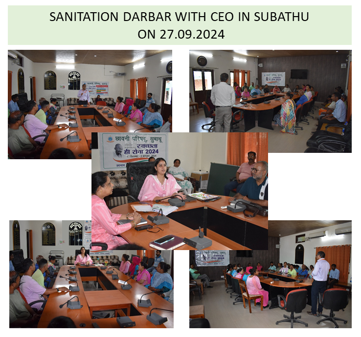 BoardSubathu's tweet photo. Bridging the gap with transparency! A successful Sanitation Darbar held with our CEO for open dialogue and improved community engagement.
#SwachhataHiSeva2024 #SwachhBharatMission #Subathu #SwachhBharat
@SpokespersonMoD
@prodefencechan1
@MoHUA_India https://t.co/0s5It7L5PL