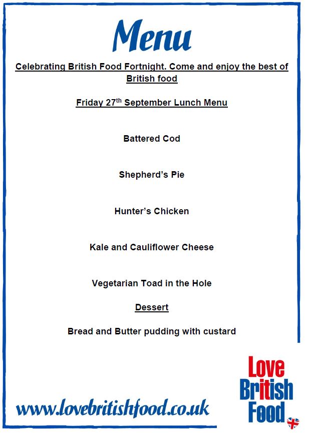 Fancy a pay day treat? Help us celebrate #BritishFoodFortnight with today's Great British menu. #LoveBritishFood