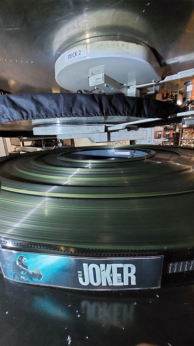 BFI's tweet photo. Our gorgeous IMAX 70mm reel has arrived for Joker: Folie à Deux! BFI IMAX is the only cinema in Europe screening Joker on film. https://t.co/vat3lJju0V