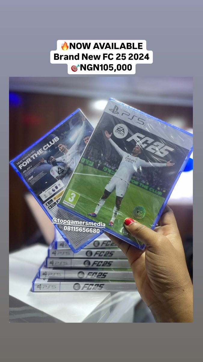 TopGamersMedia1's tweet photo. 🔥NOW AVAILABLE 💯
WhatsApp/📞 +234 811 565 6680

#FC25 #GamingCommunity #TrendingNow https://t.co/ux4AFihcFy