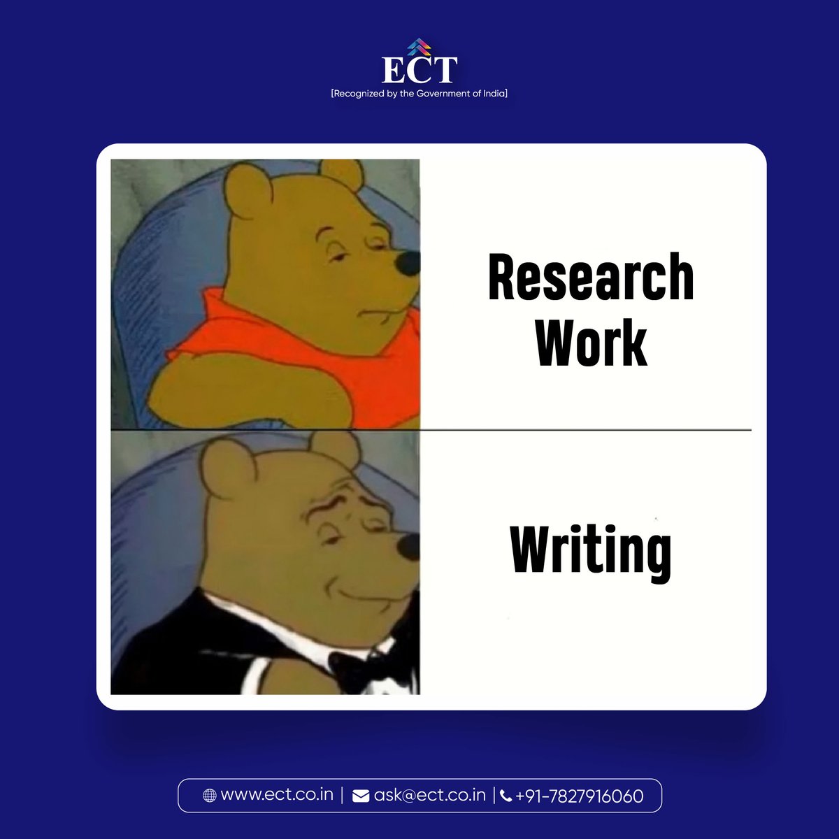 ECT4's tweet image. Oh, the content writers’ struggle! 😓

#memes2024 #protectyourreputation #contentstrategy #funnymeme #contentwriterlife #dailymemes #newdelhi #contentwritermemes #ect #researchtoresults #writingcommunity #connaughtplace #ectcourse #memes #sixpl #memesdaily #meme #funniestmemes