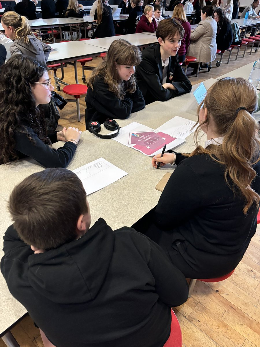 BathgateARK's tweet photo. Some pictures of staff and learners working together in their committees to discuss and plan for the change they want to make/find out about, what they need to make this change, and the roles of each committee member. @BathAcadNews #schoolimprovement #learnerparticipation https://t.co/uZaqqicwJs