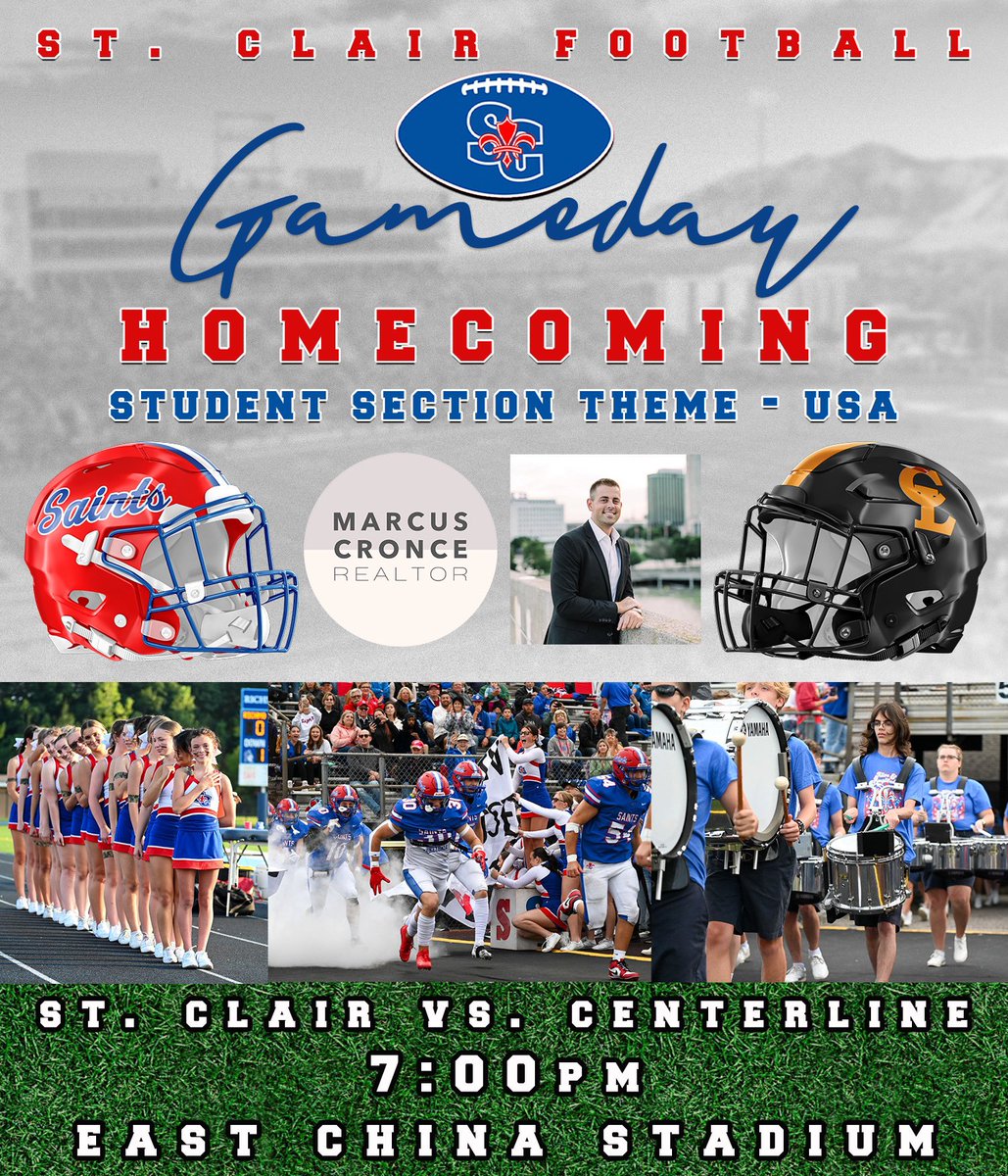 👑It’s Homecoming Gameday!👑 

Can’t wait to see a packed stadium. Go Saints…beat the Panthers!

❤️🏈💙