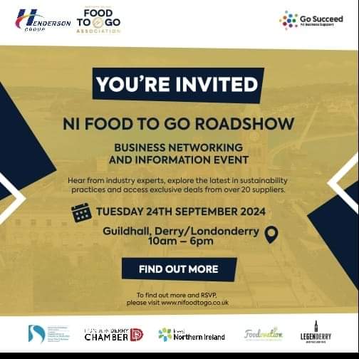 Great day at the Northern Ireland Food-To-Go Roadshow held on the Guildhall. 

Thanks to all attendees and Exhitbors.