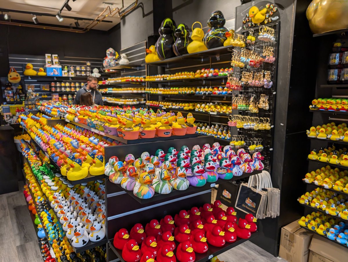 hey i'm at the rubber duck store lmk asap if you need any rubber ducks