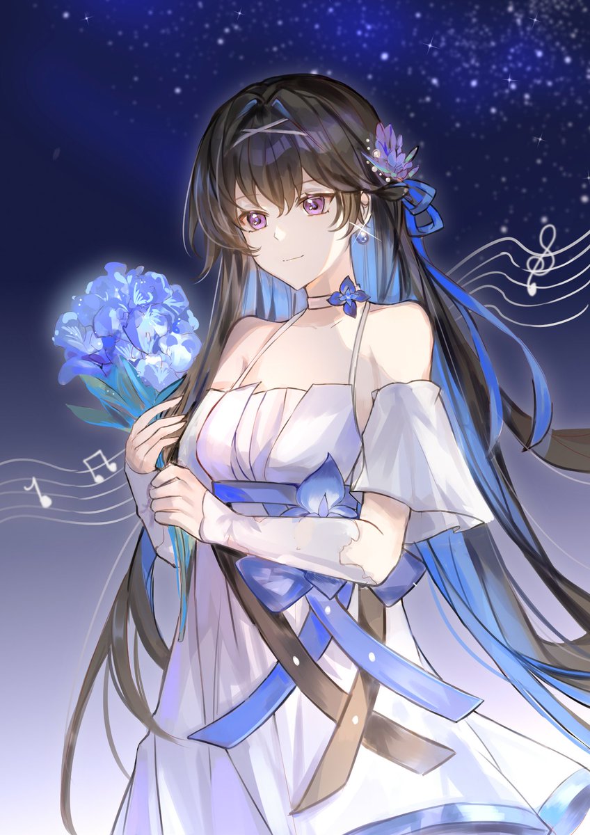 Lurann4's tweet image. #punishinggrayraven
《星河鸢尾之夜》
“指挥,在这片无垠的夜空下,我仿佛能听见星辰的低语,每一次的闪烁,都是宇宙对我的温柔。”
“你知道吗?当我捧着这束鸢尾花,我总会想,在这个世界的某个角落,你是否正像我一样,仰望着同一片星空。”
或许,我们的命运早已通过这无尽的宇宙,紧密相连