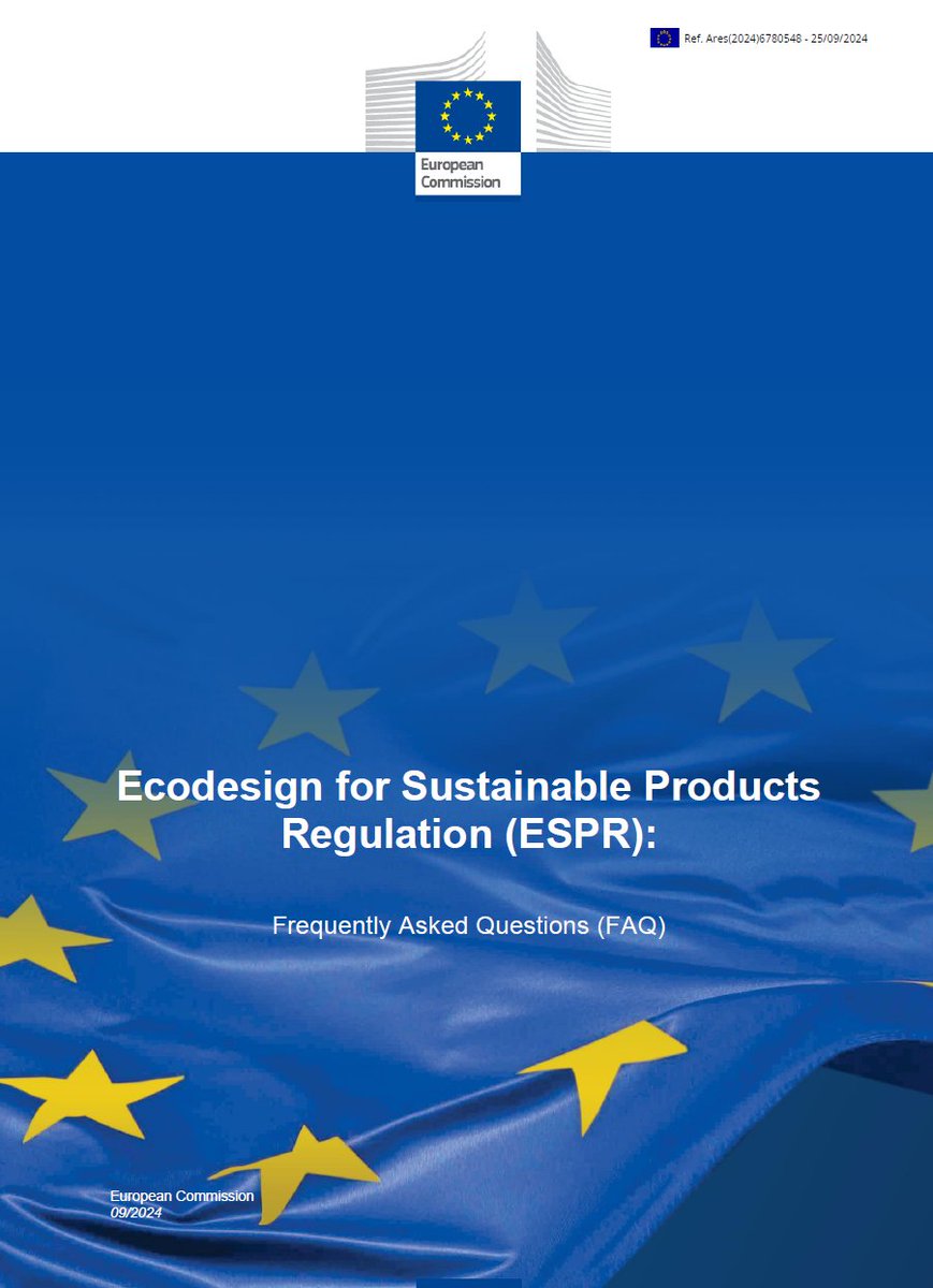 Documento de FAQ de la Comisión sobre el Reglamento de #ecodiseño: los productos remanufacturados se consideran nuevos productos a efectos del Reglamento y la destrucción comprende el reciclaje, la valorización y la eliminación goo.su/qofjk
