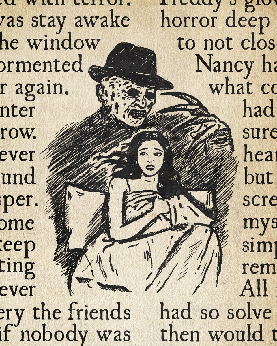 SummerRay's tweet photo. A reshare of when I made a collection of illustrations inspired by those featured in vintage pulp magazines and books, imagining contemporary horror movies as old literature.

Late Night with the Devil
The Black Phone
Barbarian
A Nightmare on Elm Street
The Shining
The Babadook https://t.co/Sn8y9GEd1B
