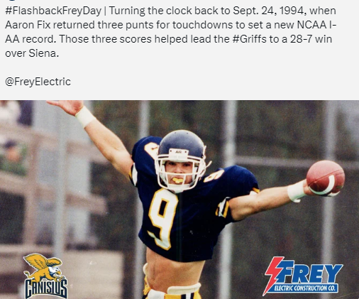 Canisius College Golden Griffin Football tweet media
