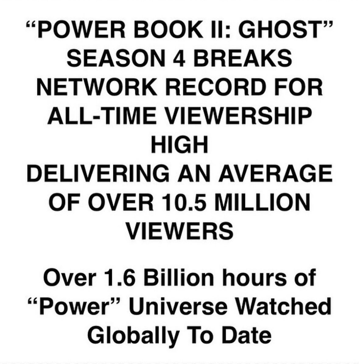 LarenzTate's tweet photo. Over 1.6 BILLION Hours of “POWER” Universe Watched Globally and Still Counting To Date! 

Thank You Power Universe Family/Community/Fans for being the REALEST EVER! Y’all made the impact! 

#PowerUniverse ⭐️ https://t.co/uNfWk50nji
