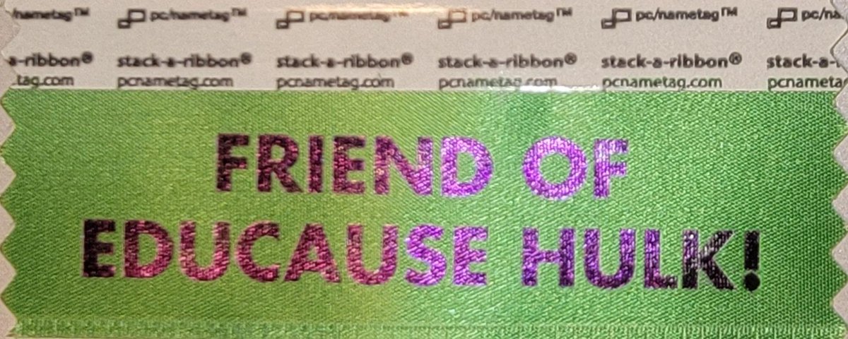 NOW! FIRST TIME IN PUBLIC! NEW #EDU24 RIBBON!  GREEN LIKE #EDU18!  BUT TEXT NOW PURPLE!  SHINY PURPLE!  SOMETIME LOOK BLACK!  BUT DEFINITELY PURPLE!

LOOK FOR RIBBON AT #EDU24 IN SAN ANTONIO!